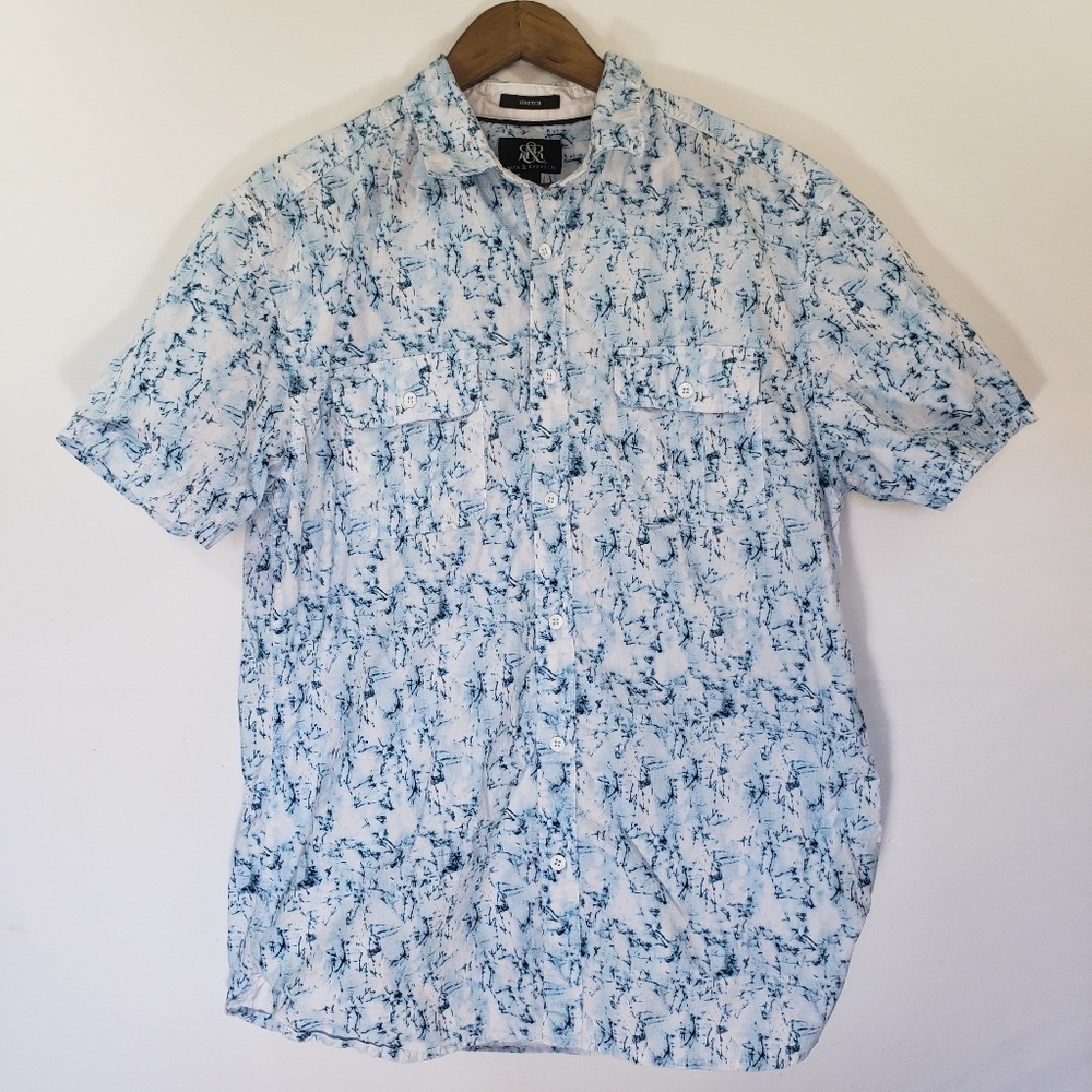 Rock & Republic Stretch SS Button Up Large